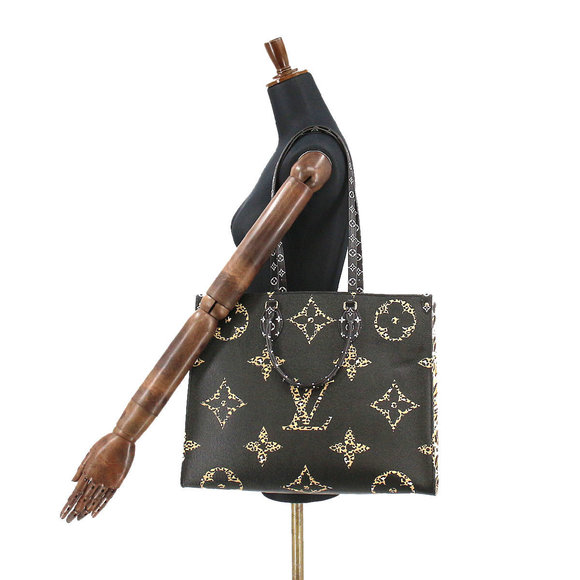 Louis Vuitton Monogram Jungle Onthego GM Tote Shoulder Bag Noir - Picture 8 of 8
